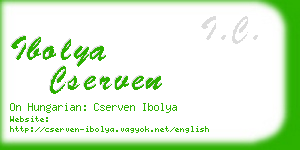 ibolya cserven business card